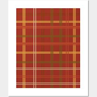 Fall Plaid Striped Pattern Posters and Art